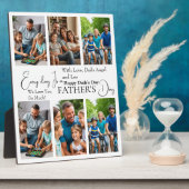Op maat gemaakte Vaderdag-foto-collageplaquette Fotoplaat (Zijkant)