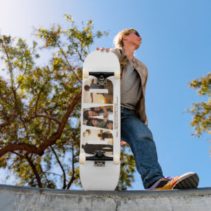 Op maat gemaakte Vaderdag-fotocollagekaart Persoonlijk Skateboard