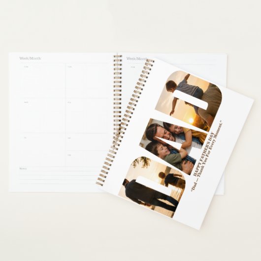 Op maat gemaakte Vaderdag-fotocollagekaart Planner (Display)