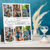 Op maat gemaakte Vaderdag-fotocollageplaquette Fotoplaat (Zijkant)