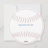 Op maat gemaakte Vaderdag honkbal MVP Feestdagenkaart (Achterkant)