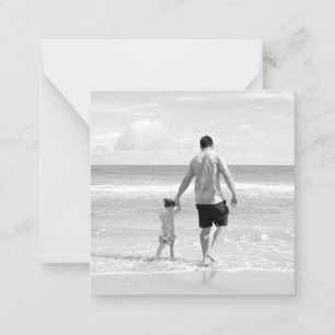 Op maat gemaakte Vaderdagkaart met foto en tekst Notitiekaartje