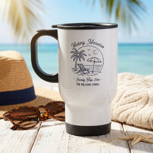 Op maat gemaakte vakantie gezinsreis minimalistisc reisbeker