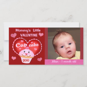 Op maat gemaakte Valentijnsdag Baby Foto Kaart
