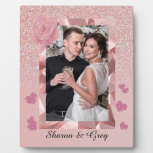 Op maat gemaakte Valentijnsdag koppel fotoplaquett Fotoplaat