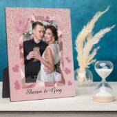 Op maat gemaakte Valentijnsdag koppel fotoplaquett Fotoplaat (Zijkant)