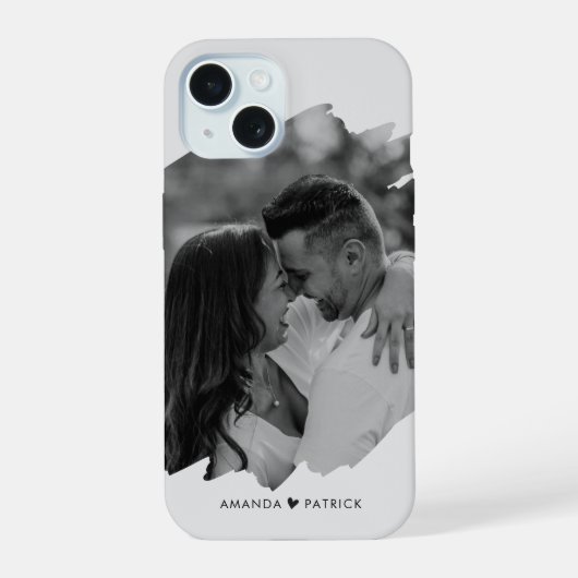 Op maat gemaakte Valentijnsdag Modern Foto Koppel iPhone 15 Case (Achterkant)