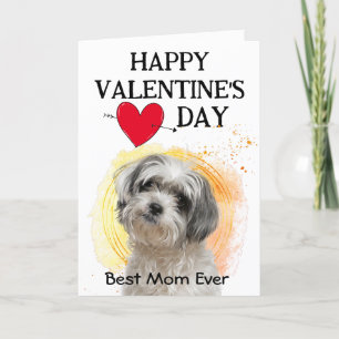 Op maat gemaakte Valentijnsdagkaart voor Shih Tzu Feestdagen Kaart