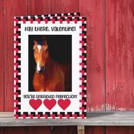 Op maat gemaakte valentijnskaart met paard feestdagen kaart