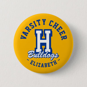 Op maat gemaakte Varsity Cheer-speld, Schoolgeest Ronde Button 5,7 Cm
