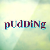 Op maat gemaakte venster / deurfolie - Pudding-ont Raamsticker (Vel 3)