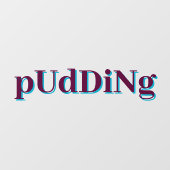 Op maat gemaakte venster / deurfolie - Pudding-ont Raamsticker (Vel)