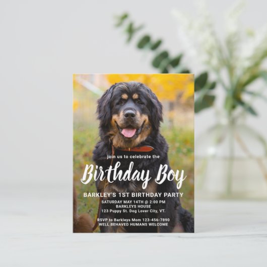 Op maat gemaakte verjaardagsfeest uitnodiging voor (Staand voorkant)