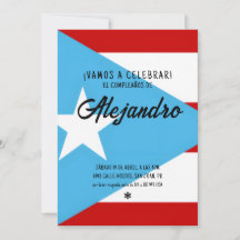 Op maat gemaakte verjaardagsuitnodiging Puerto Ric