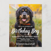 Op maat gemaakte verjaardagsuitnodiging voor honde briefkaart (Voorkant)