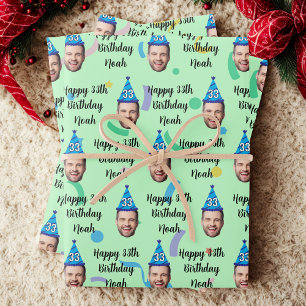 Op maat gemaakte verjaardagsverpakkings papier inpakpapier vel