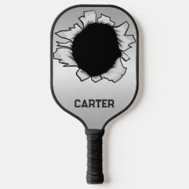 Op maat gemaakte verzilverde zwarte gat pickleball paddle