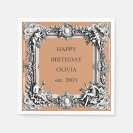 Op maat gemaakte Victoriaanse rolwerklijst – klei  Servet