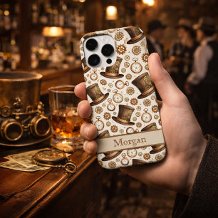 Op maat gemaakte Victoriaanse Steampunk hoed en ra iPhone 16 Pro Max Hoesje
