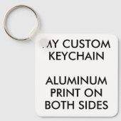 Op maat gemaakte vierkante aluminium fotosleutelha sleutelhanger (Voorkant)