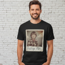 Op maat gemaakte vintage foto en jaar shirt, op ma t-shirt