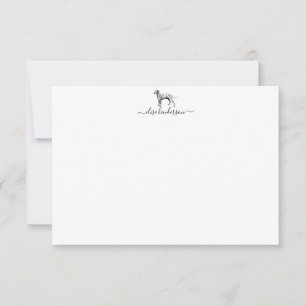 Op maat gemaakte vintage hond Dalmatiner briefkaar Notitiekaartje