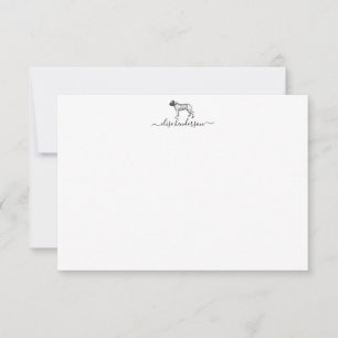 Op maat gemaakte vintage hond Mastiff briefkaart