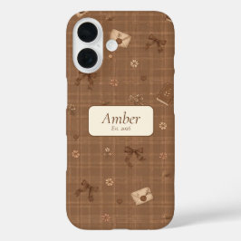 Op maat gemaakte vintage lint en boekenlezer cadea iPhone 16 hoesje