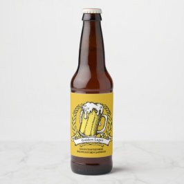 Op maat gemaakte Vintage Sketch Bier Professionele Etiket