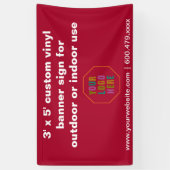 op maat gemaakte vinyl banner voor buiten of binne (Verticaal)