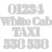 Op maat gemaakte vinyl sticker - Private Taxi (Voorkant)