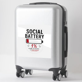 Op maat gemaakte vinyl sticker 'Sociaal Batterij L