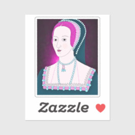 Op maat gemaakte vinyl sticker van Anne Boleyn