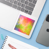 Op maat gemaakte vinylstickers sticker (Laptop met iPhone)