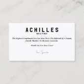 Op maat gemaakte Visitekaartjes voor makelaars, Lo (Achterkant)