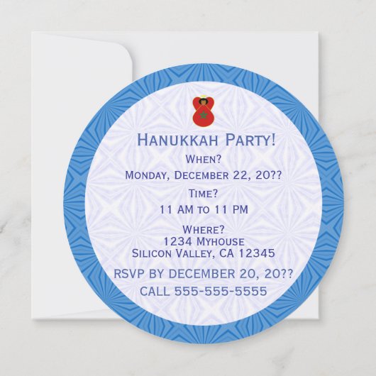 Op maat gemaakte vlag van Marokkaanse engel Hanukk Kaart (Achterkant)