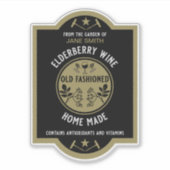 Op Maat Gemaakte Vlierbes Sticker (Voorkant)