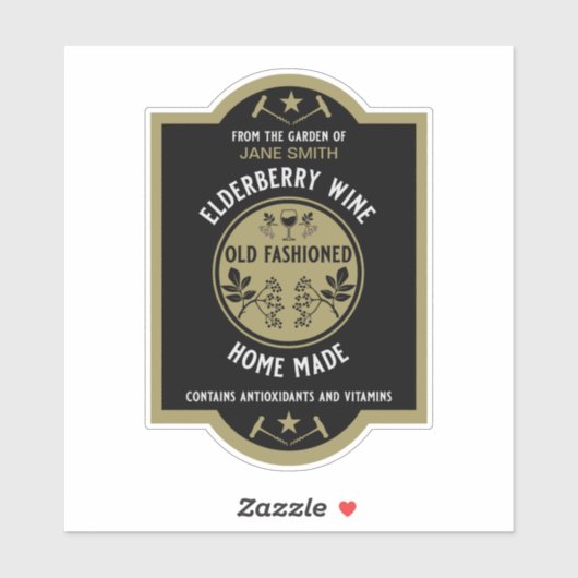 Op Maat Gemaakte Vlierbes Sticker (Vel)