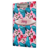 Op maat gemaakte vlinder bloemenpatroon cadeau klembord (Links)