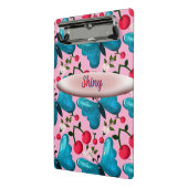 Op maat gemaakte vlinder bloemenpatroon cadeau mini klembord (Angled2)