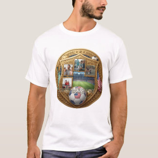 Op maat gemaakte voetbal vader T-shirt