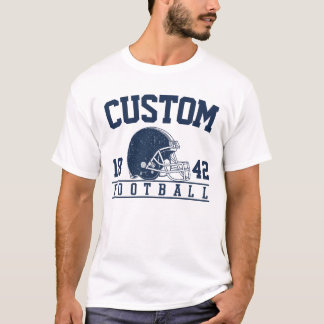 Op maat gemaakte voetbal vintage grafische T-shirt