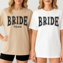 Op maat gemaakte vrijgezellenfeest shirt voor brui