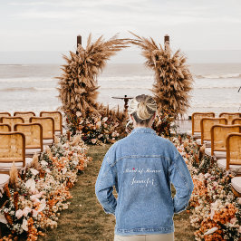 Op maat gemaakte vrijgezellenfeest voor de getuige denim jacket