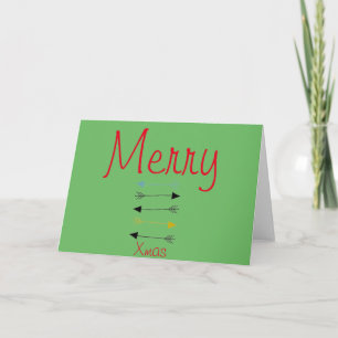 Op maat gemaakte vrolijke kerstgroet kaart