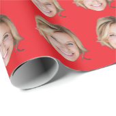 Op maat gemaakte vrouw  Gezicht Gepersonaliseerde  Cadeaupapier (Rol Hoek)