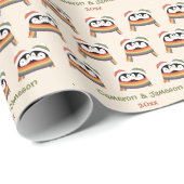 Op maat gemaakte warme Pride Pinguïns Kerstmis Cadeaupapier (Rol Hoek)
