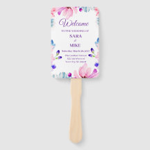 Op maat gemaakte watercolor bloem bruiloft schedul
