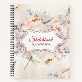 Op maat gemaakte watercolor bloemenschetsboek noti notitieboek