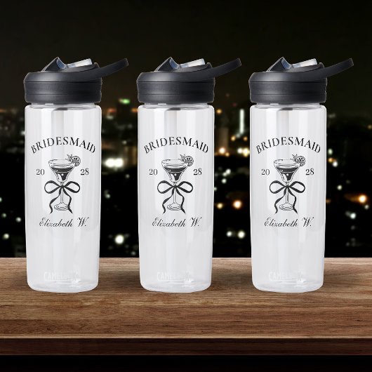 Op maat gemaakte waterfles voor bruidsmeisjes, cad